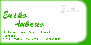 eniko ambrus business card